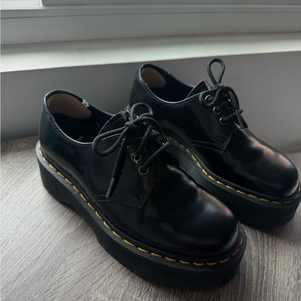 Dr. Martens Leather Platform Shoes